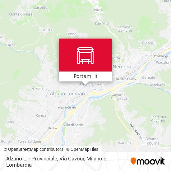 Mappa Alzano L. - Provinciale, Via Cavour