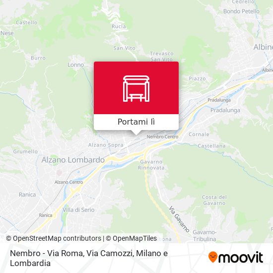 Mappa Nembro - Via Roma, Via Camozzi