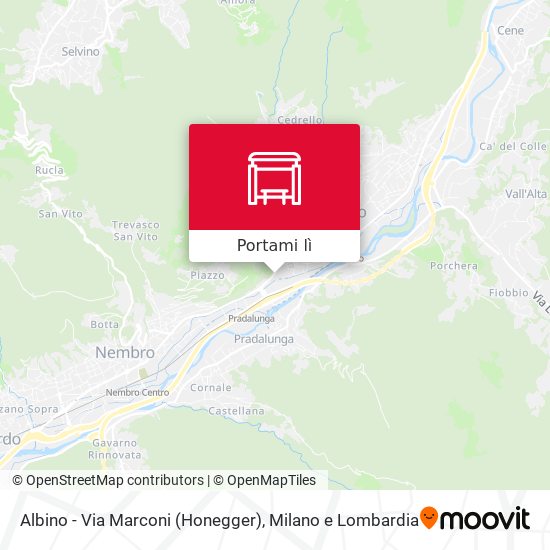 Mappa Albino - Via Marconi (Honegger)