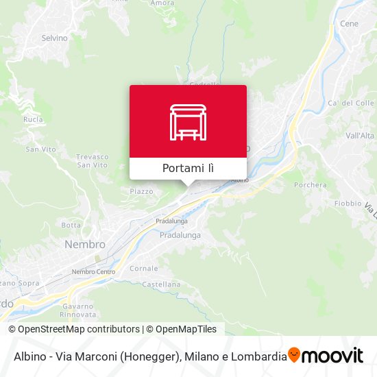 Mappa Albino - Via Marconi (Honegger)