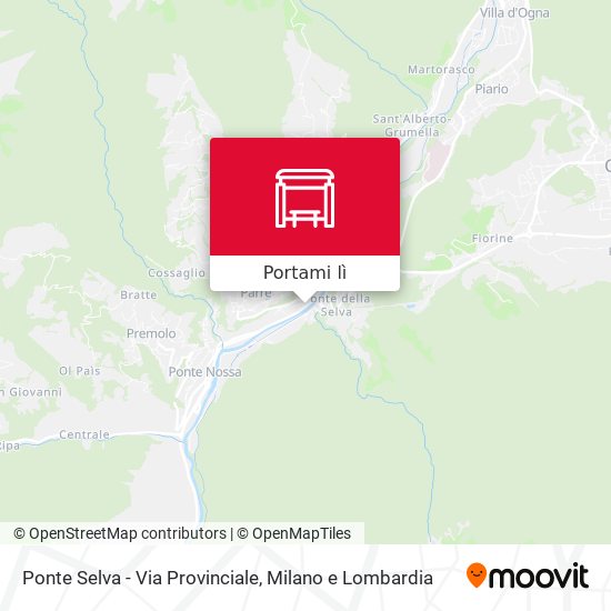 Mappa Ponte Selva - Via Provinciale