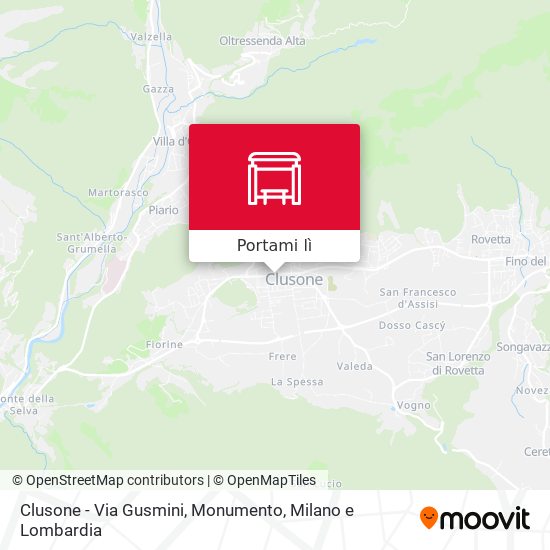 Mappa Clusone - Via Gusmini, Monumento