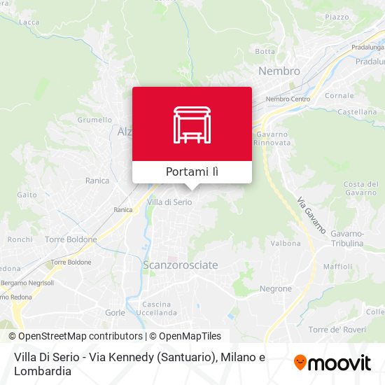 Mappa Villa Di Serio - Via Kennedy (Santuario)