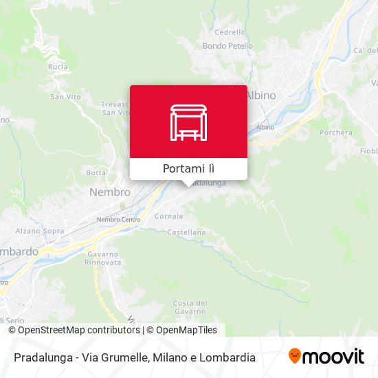 Mappa Pradalunga - Via Grumelle