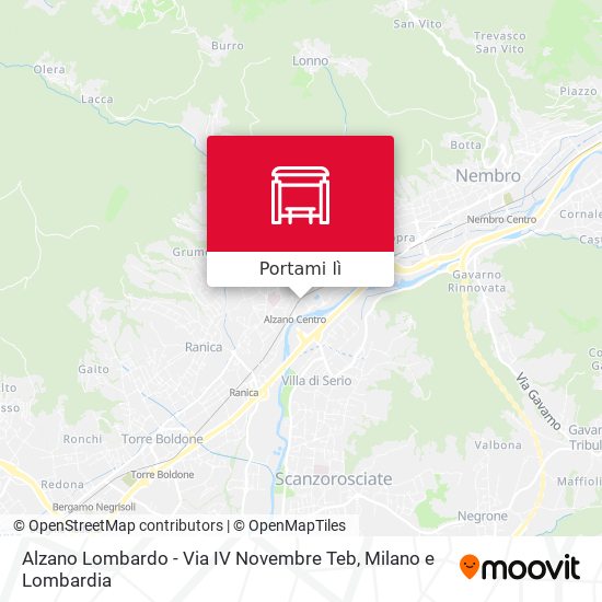 Mappa Alzano Lombardo - Via IV Novembre Teb