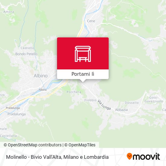 Mappa Molinello - Bivio Vall'Alta