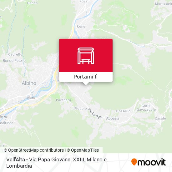 Mappa Vall'Alta - Via Papa Giovanni XXIII