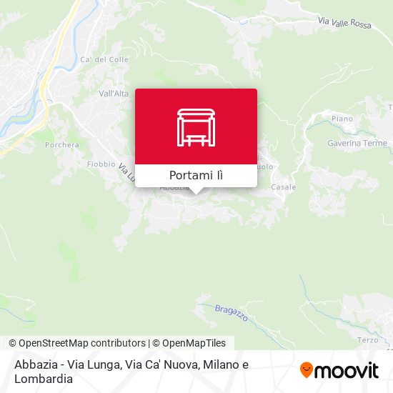 Mappa Abbazia - Via Lunga, Via Ca' Nuova