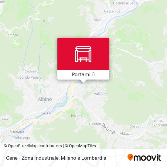 Mappa Cene - Zona Industriale