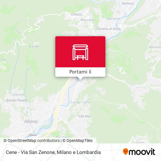 Mappa Cene - Via San Zenone