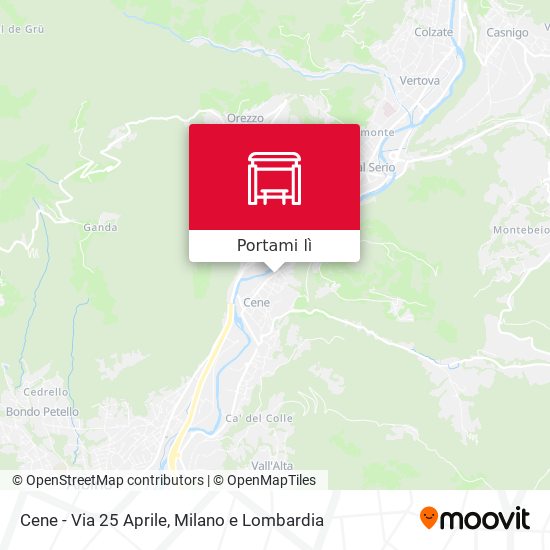Mappa Cene - Via 25 Aprile