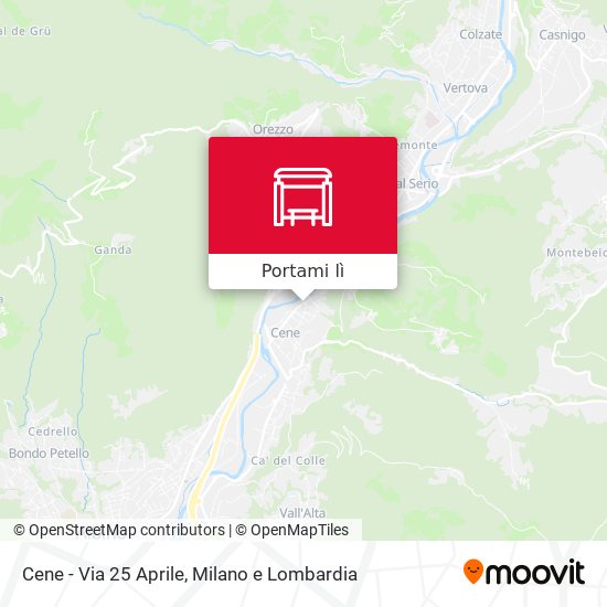 Mappa Cene - Via 25 Aprile