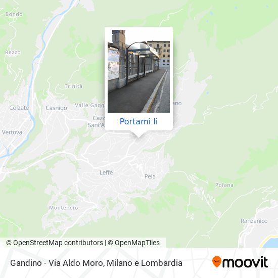 Mappa Gandino - Via Aldo Moro
