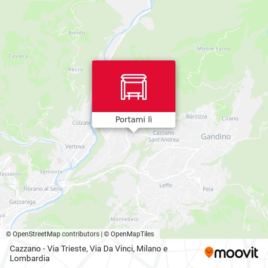 Mappa Cazzano - Via Trieste, Via Da Vinci