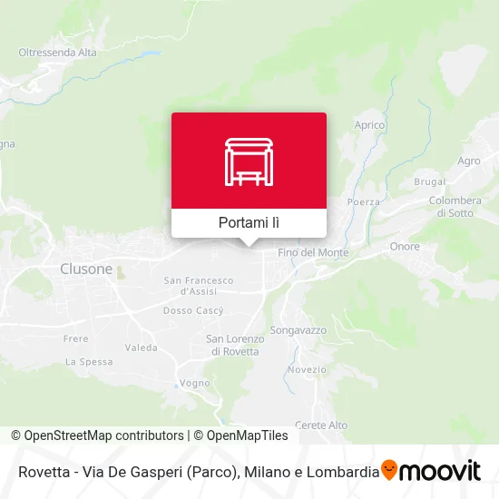 Mappa Rovetta - Via De Gasperi (Parco)