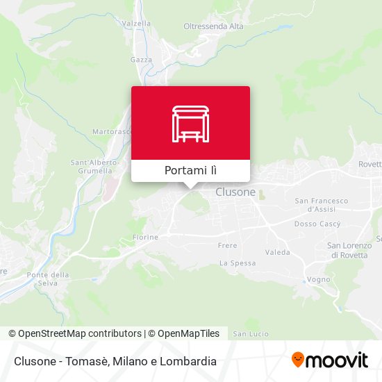Mappa Clusone - Tomasè