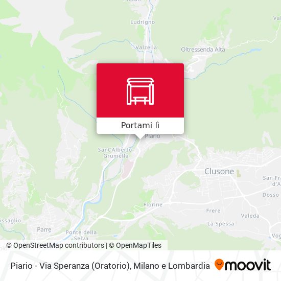 Mappa Piario - Via Speranza (Oratorio)