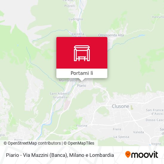 Mappa Piario - Via Mazzini (Banca)