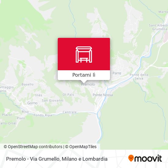 Mappa Premolo - Via Grumello