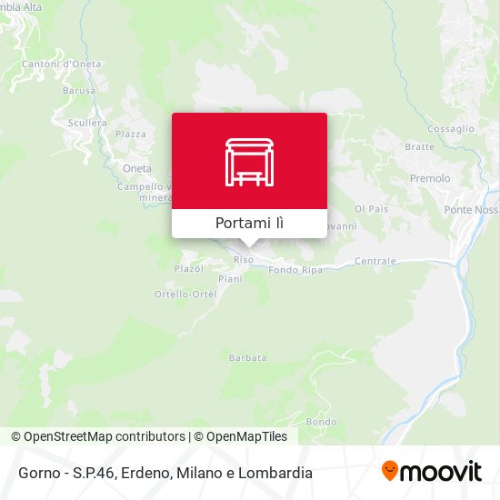 Mappa Gorno - S.P.46, Erdeno