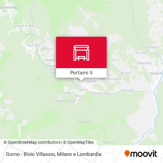 Mappa Gorno - Bivio Villassio