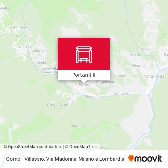 Mappa Gorno - Villassio, Via Madonna