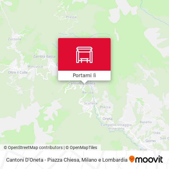 Mappa Cantoni D'Oneta - Piazza Chiesa