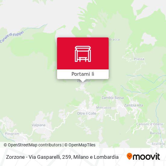 Mappa Zorzone - Via Gasparelli, 259