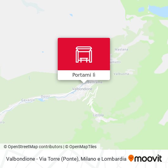 Mappa Valbondione - Via Torre (Ponte)