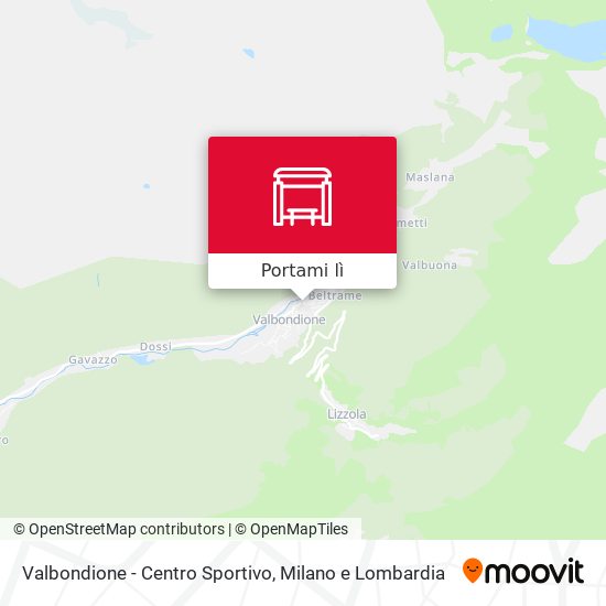 Mappa Valbondione - Centro Sportivo