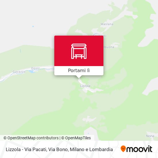 Mappa Lizzola - Via Pacati, Via Bono