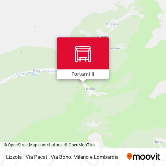 Mappa Lizzola - Via Pacati, Via Bono