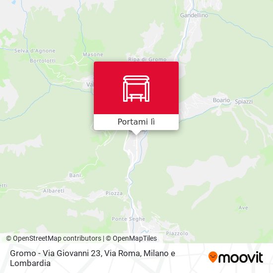 Mappa Gromo - Via Giovanni 23, Via Roma