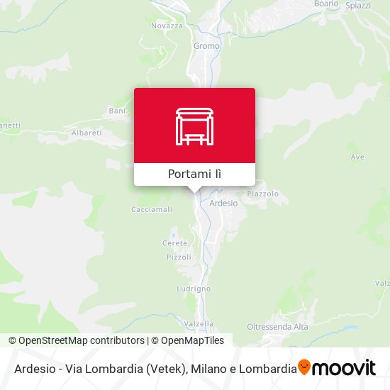 Mappa Ardesio - Via Lombardia (Vetek)