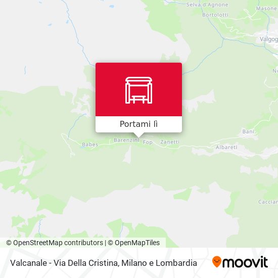 Mappa Valcanale - Via Della Cristina