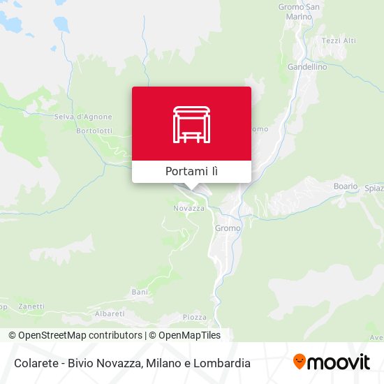 Mappa Colarete - Bivio Novazza
