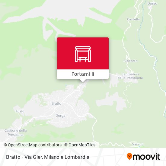 Mappa Bratto - Via Gler