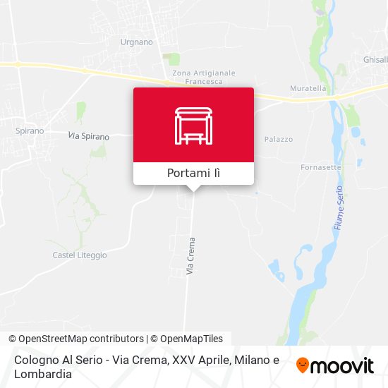 Mappa Cologno Al Serio - Via Crema, XXV Aprile