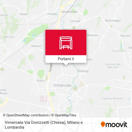 Mappa Vimercate Via Donizzetti (Chiesa)