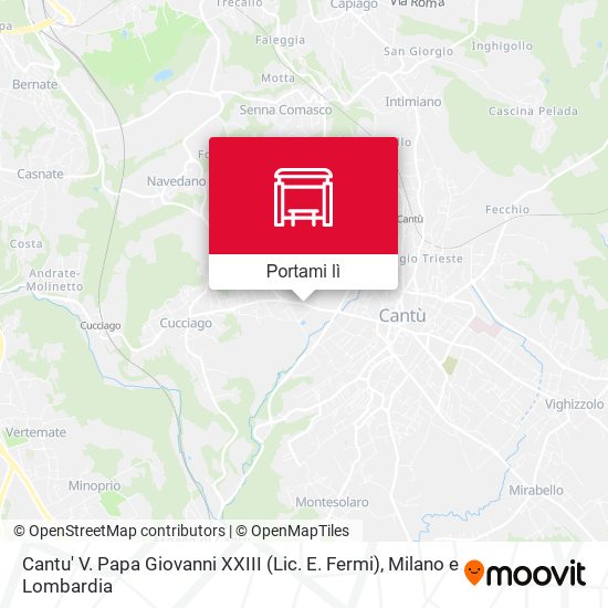 Mappa Cantu' V. Papa Giovanni XXIII (Lic. E. Fermi)