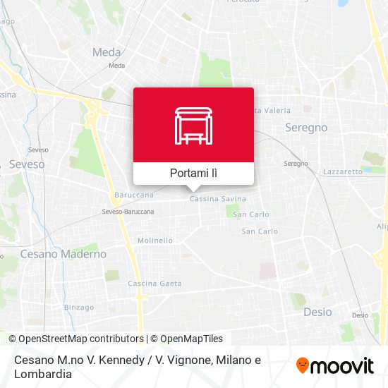 Mappa Cesano M.no V. Kennedy / V. Vignone