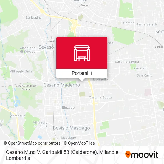 Mappa Cesano M.no V. Garibaldi 53 (Calderone)