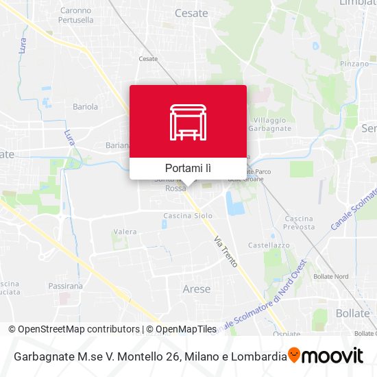 Mappa Garbagnate M.se V. Montello 26