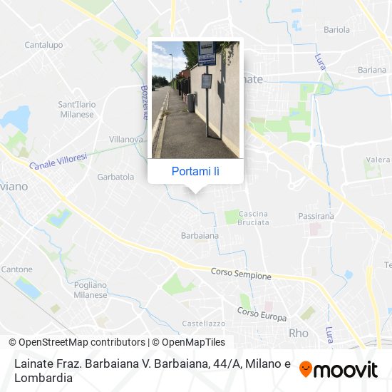 Mappa Lainate Fraz. Barbaiana  V. Barbaiana, 44 / A