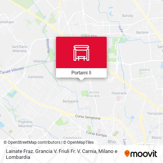 Mappa Lainate Fraz. Grancia V. Friuli Fr. V. Carnia