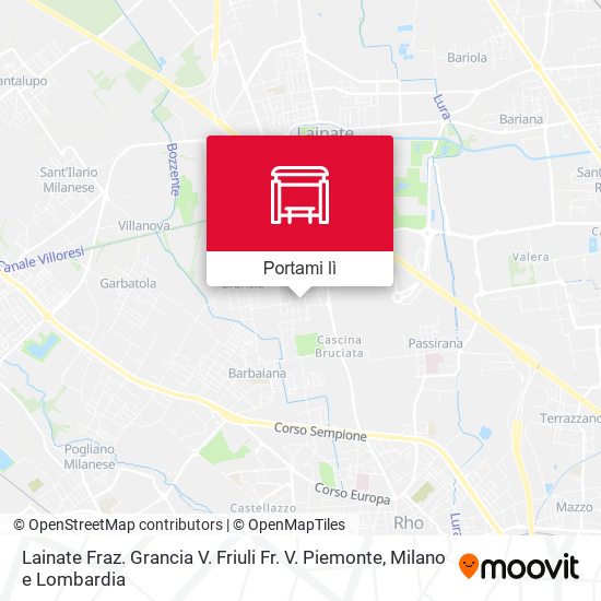 Mappa Lainate Fraz. Grancia V. Friuli Fr. V. Piemonte