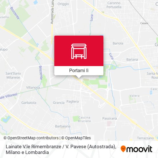 Mappa Lainate V.le Rimembranze / V. Pavese (Autostrada)