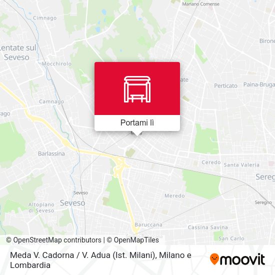 Mappa Meda V. Cadorna / V. Adua (Ist. Milani)