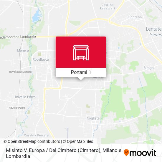 Mappa Misinto V. Europa / Del Cimitero