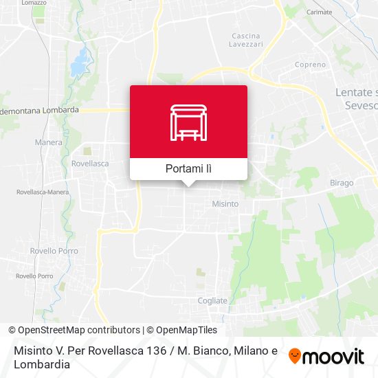 Mappa Misinto V. Per Rovellasca 136 / M. Bianco